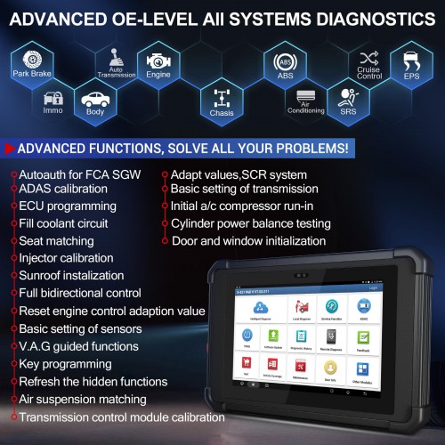 LAUNCH X431 PAD V PAD5 Elite J2534 Tool With New Smartlink C Support ECU/ECM Online Program Topology Map CAN/CANFD/DoIP Same Functions as X431 PAD VII