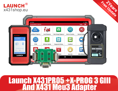 Launch X431 PRO5 PRO 5 With J254 SmartLink 2.0 Plus X-PROG 3 GIII And Launch X431 MCU3 Adapter For All Keys Lost and ECU TCU Reading