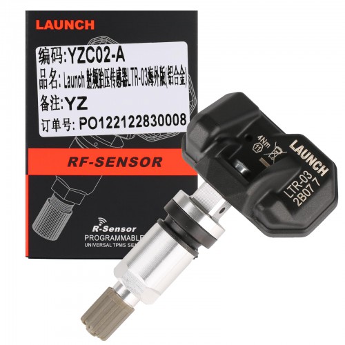4pcs Launch LTR-03 RF TPMS Sensor 315MHz & 433MHz 2 in 1 TPMS Sensor (Metal Stem/ Rubber Stem)