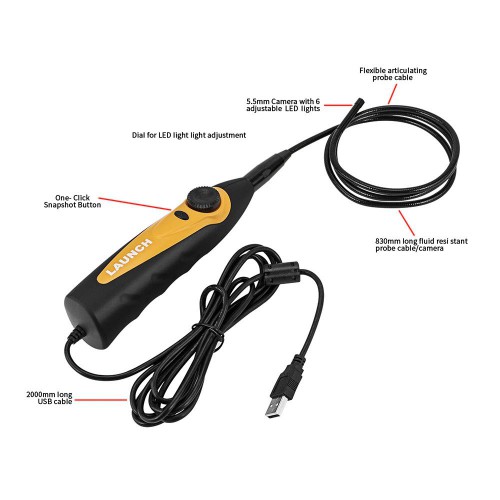 Launch X431 VSP-600 VSP600 Videoscope Camera Endoscope Flexible IP67 Waterproof for Launch X431 Scanners and Any Android devices
