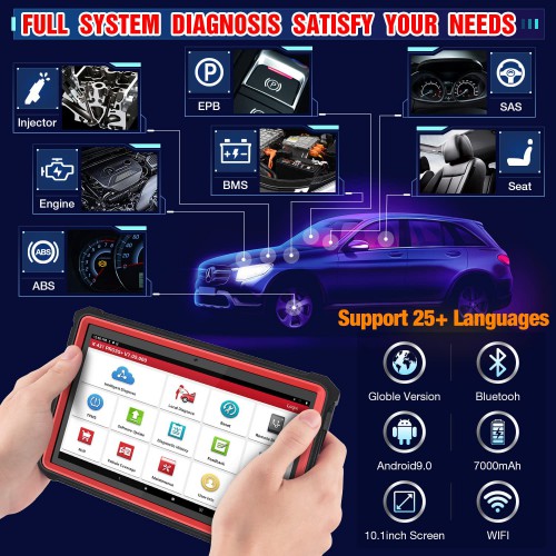LAUNCH X431 PRO3S Plus X431 PRO3S+ Pro3 S+ Bluetooth Bi-Directional Scan Tool With 37+ Services Support Topology Mapping ECU Coding AutoAuth FCA SGW