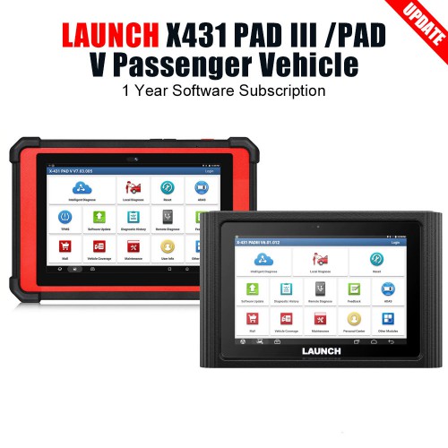 2 Year Online Software Update Service for Launch X431 PAD III /PAD V/ PAD V Elite for Gasoline Passenger Vehicles