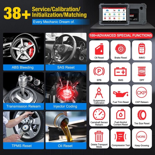 2024 Launch X431 PRO TT 8'inch Car Diagnostic Tool Come With DBScar VII Supports CAN FD DoIP 38+ Service, ECU Coding, CANFD DOIP, FCA, VAG Guide