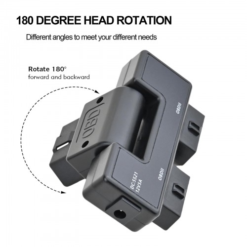 OBD II OBD2 16 Pin Splitter Extension Adapter Expander Connector One-to-Two 2X Female and 1X Male 180° Free Adjustment