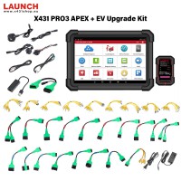 LAUNCH X431 PRO3 APEX PRO3 ACE All-System Scan Tool With LAUNCH X431 EV Diagnostic Upgrade Kit + Activation Card Support Electric Vehicle