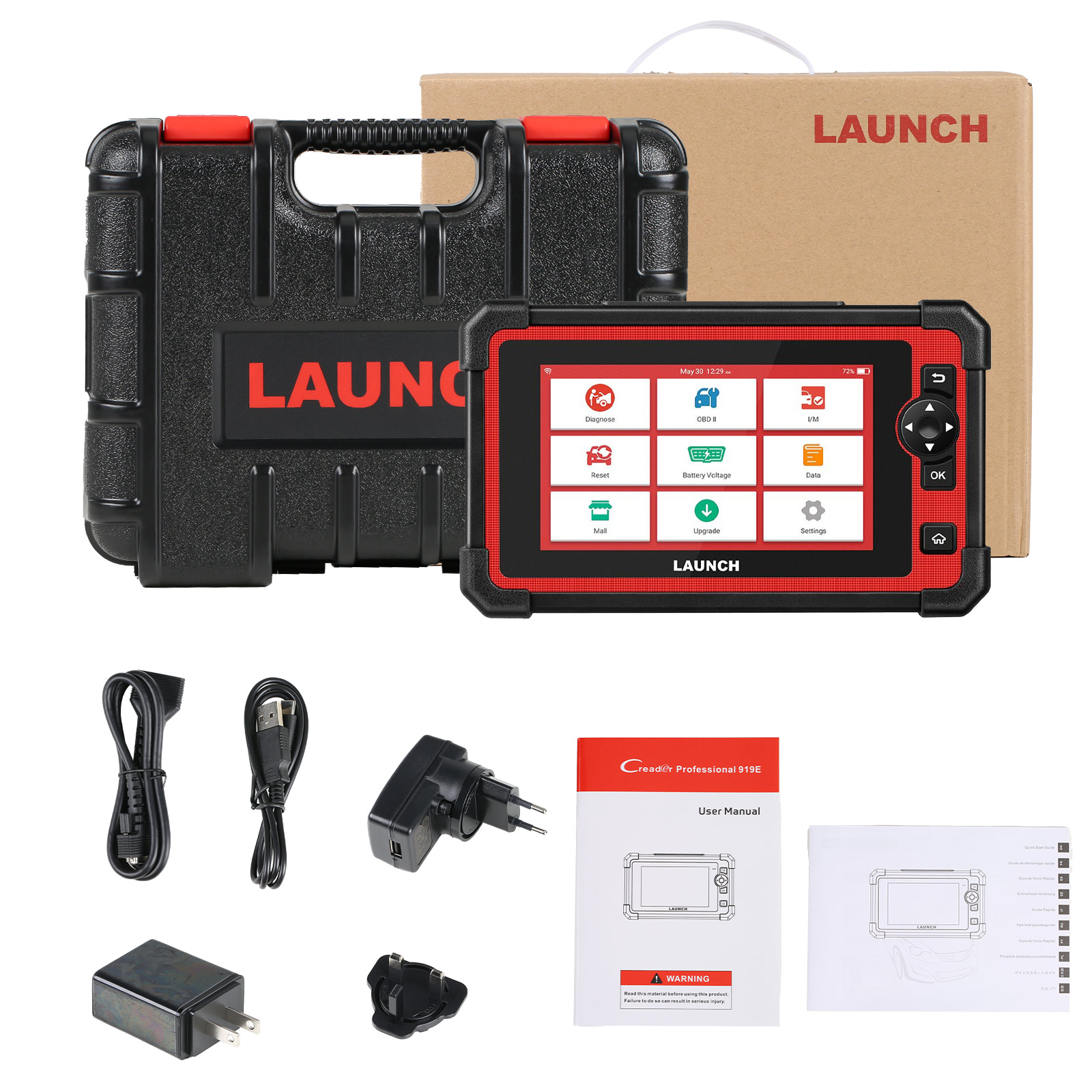 Launch X431 CRP129E 4 System OBD2 Scanner With 8 Reset Service