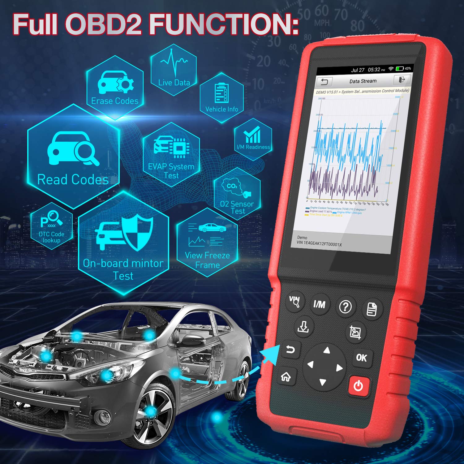 LAUNCH X431 CRP429C OBD2 full funtions