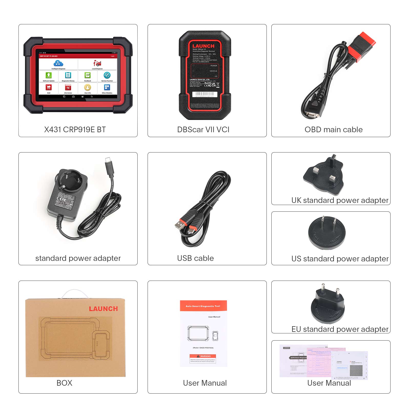 LAUNCH X431 CRP919E Elite OBD2 Scanner, 2024 Bidirectional Scan Tool as  CRP919EBT, CANFD & DoIP, ECU Coding, 31+ Service, All System Diagnosis, FCA