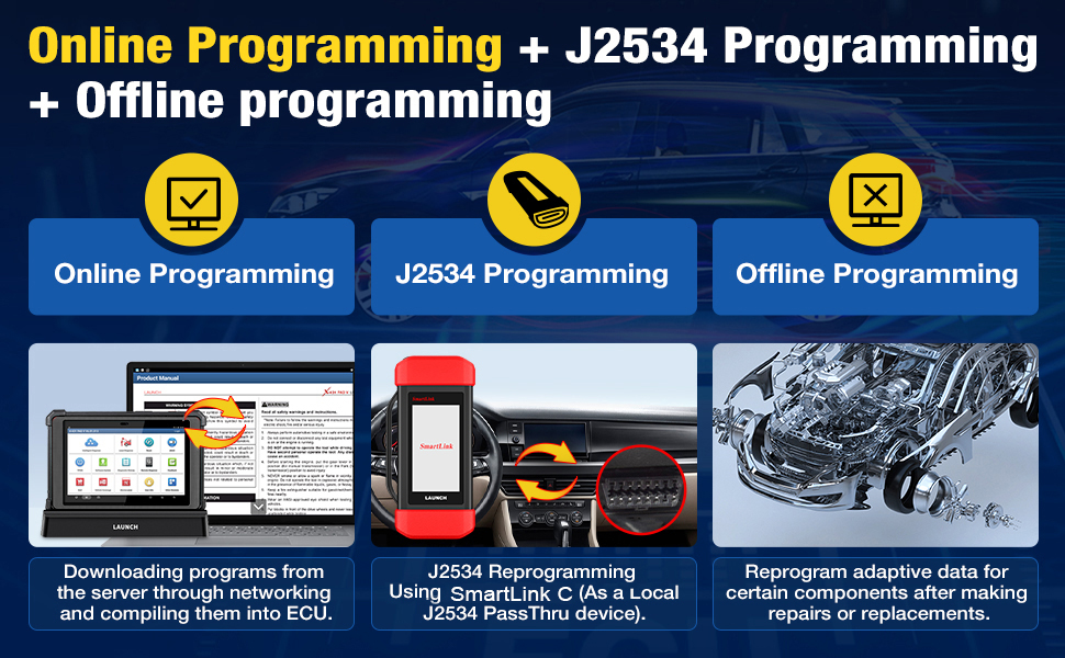 LAUNCH X431 PAD V ELITE ecu programming tool J2534 PROGRAMMING