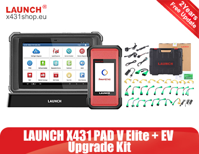 LAUNCH X431 PAD V Elite J2534 Tool With New Smartlink C  With LAUNCH X431 EV Diagnostic Upgrade Kit + Activation Card Support Electric Vehicles