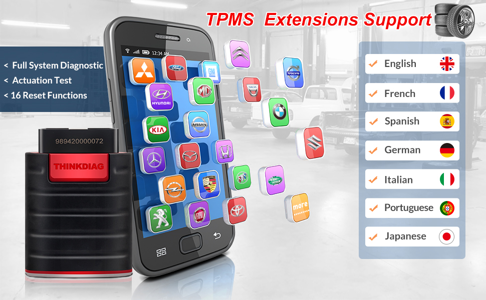 THINKCAR Thinkdiag support TPMS extensions function