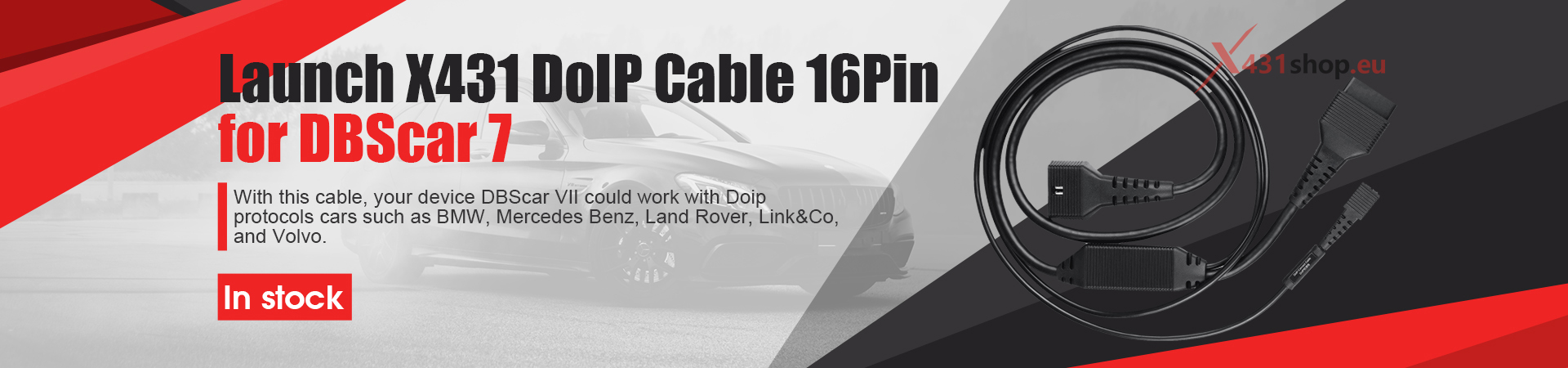 LAUNCH DOIP 16 pin Adapter Cable In stock